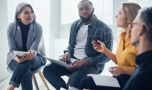 Group of people sharing tips for choosing the right nursing program